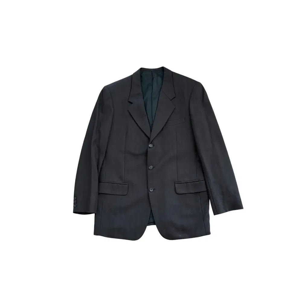 Vintage Mario Barutti Mens Suit Charcoal Gray Two Piece